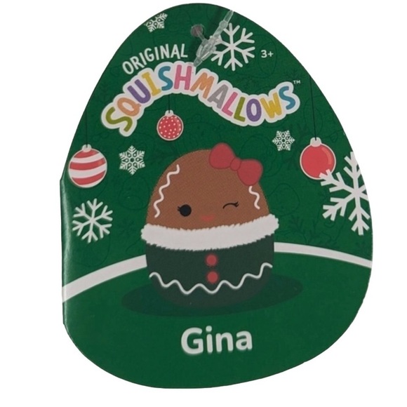 Squishmallows Christmas Gina 4" Gingerbread Girl Mystery Squad NWT - Picture 3 of 4